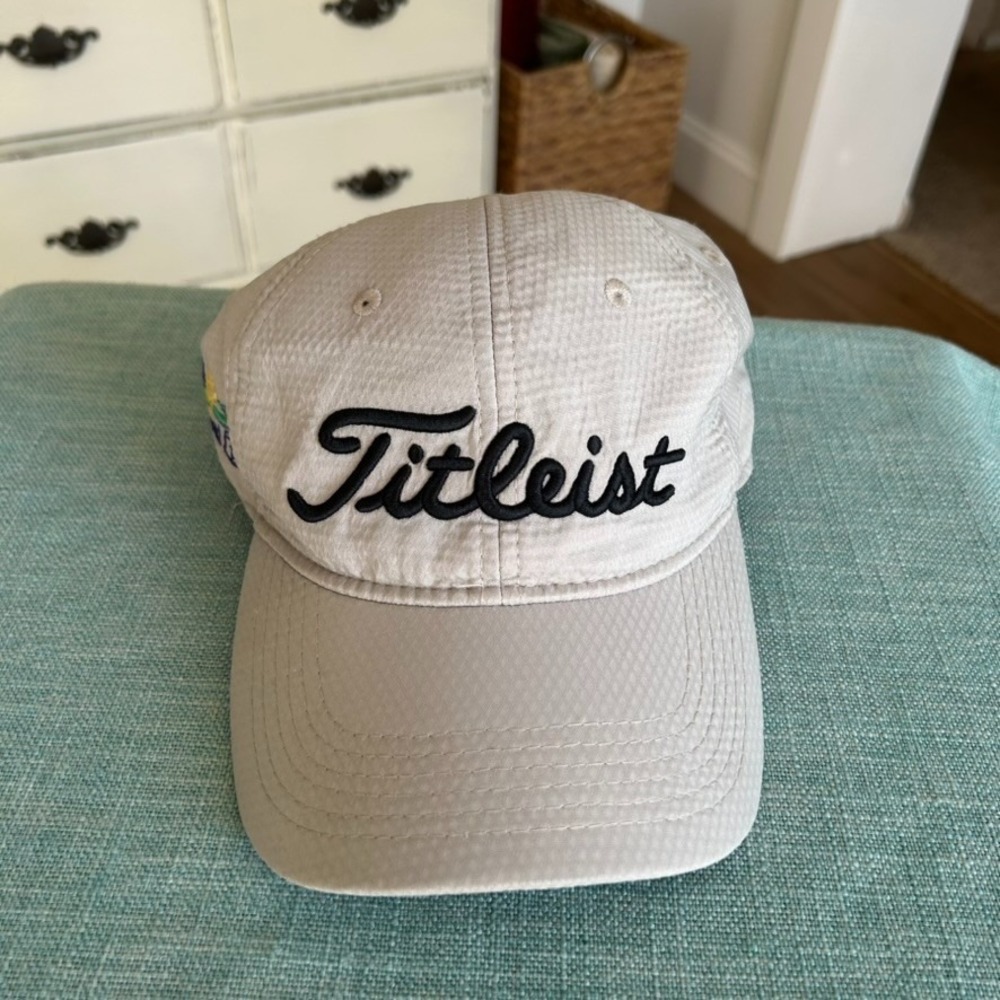 Titleist Golf Cap Hat Olde Scotland Links Embroidery‎ Buckle Adjustable